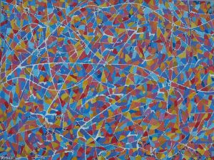 apstraktna kompozicija, no 27. 2015., ulje na platnu, 60x80 cm